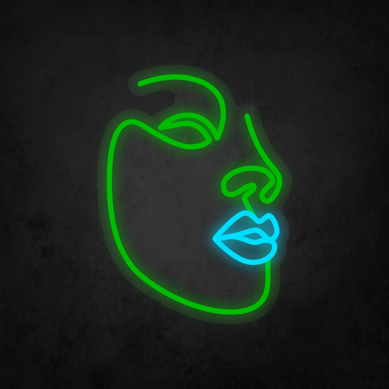 LED Neon Sign - Abstract Face