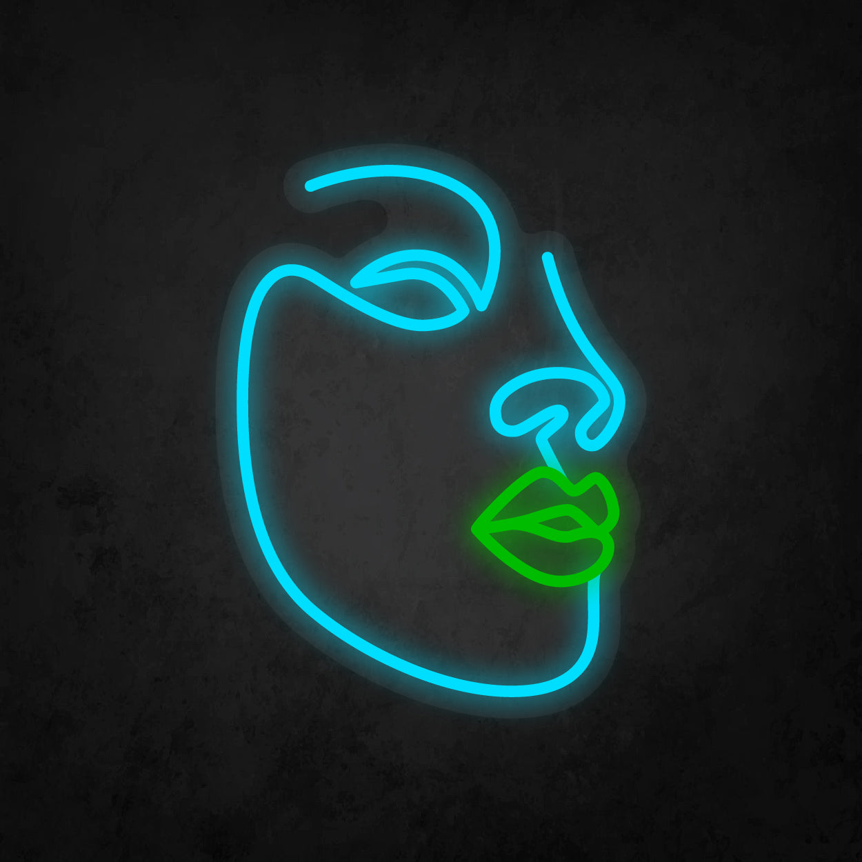 LED Neon Sign - Abstract Face