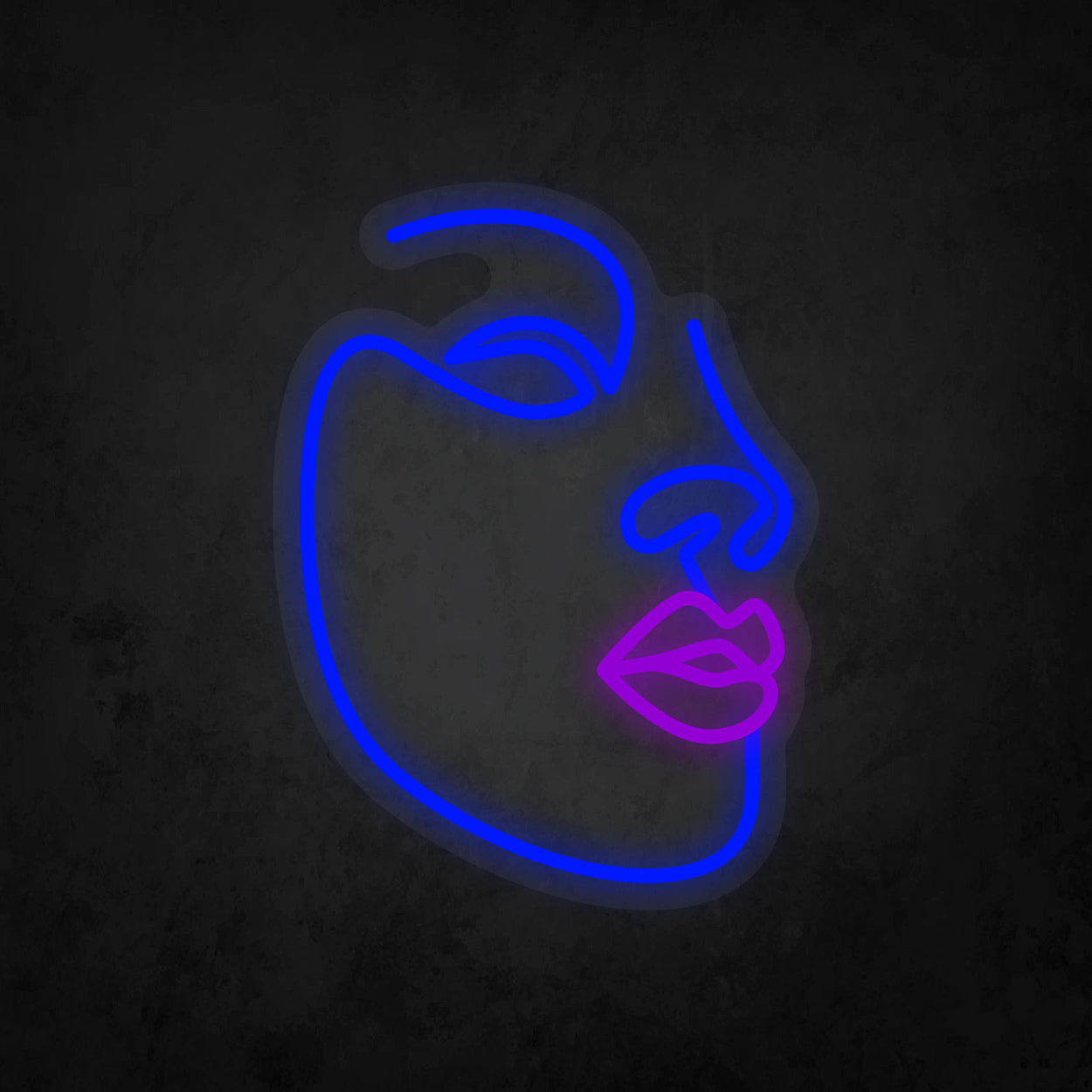 LED Neon Sign - Abstract Face