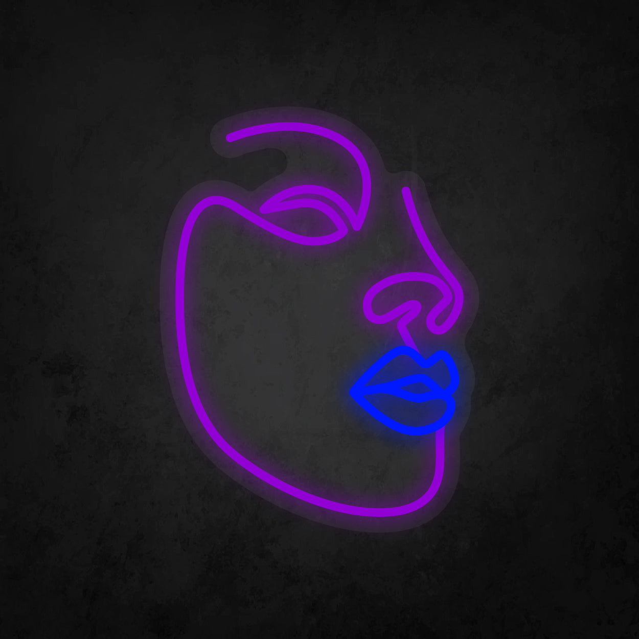 LED Neon Sign - Abstract Face