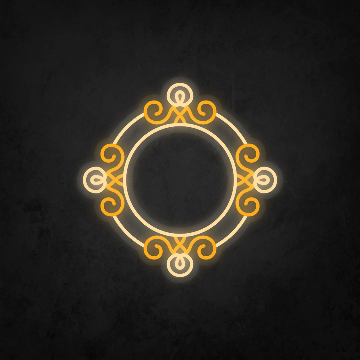 LED Neon Sign - Antique Round Frame 10x10