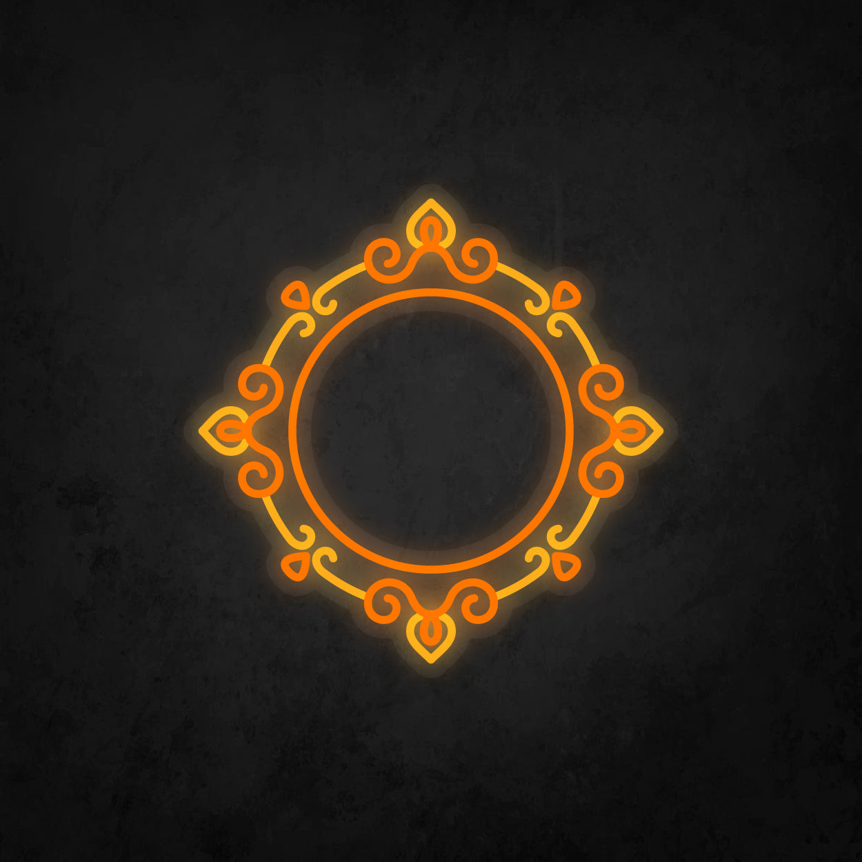 LED Neon Sign - Antique Round Frame 12x12