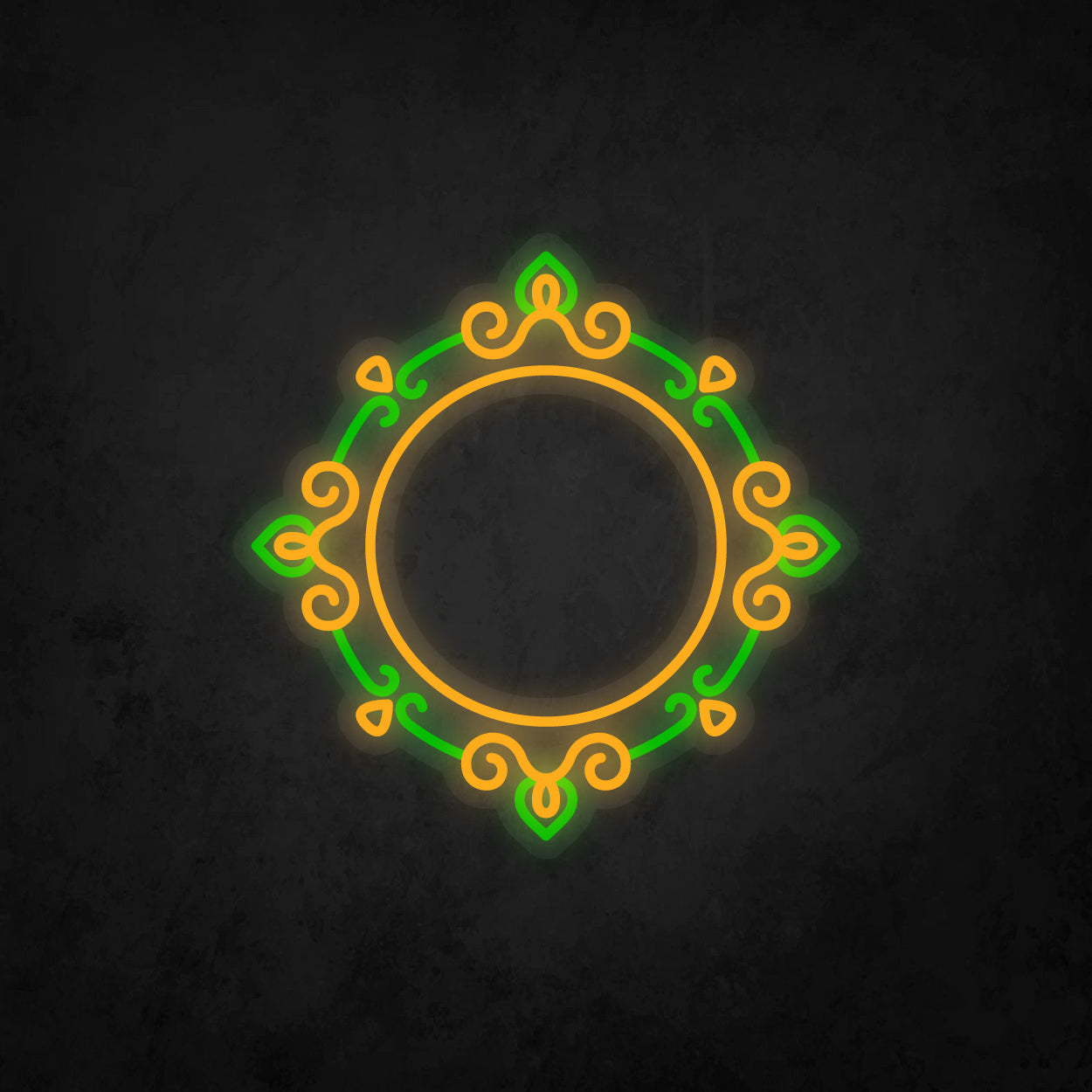 LED Neon Sign - Antique Round Frame 12x12