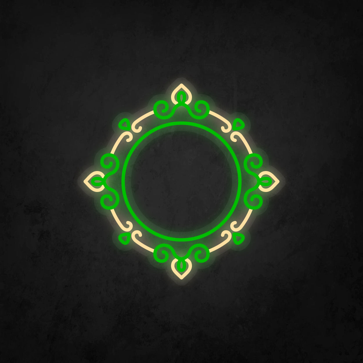 LED Neon Sign - Antique Round Frame 12x12
