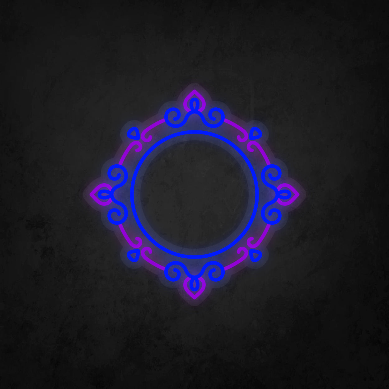 LED Neon Sign - Antique Round Frame 12x12