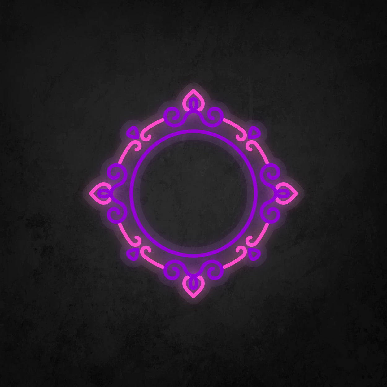 LED Neon Sign - Antique Round Frame 12x12