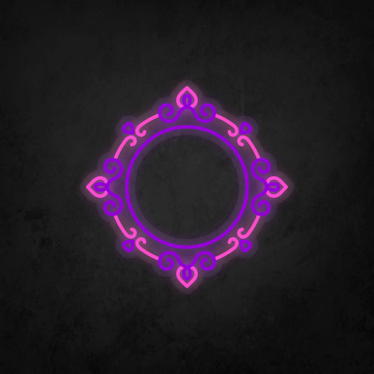 LED Neon Sign - Antique Round Frame 12x12