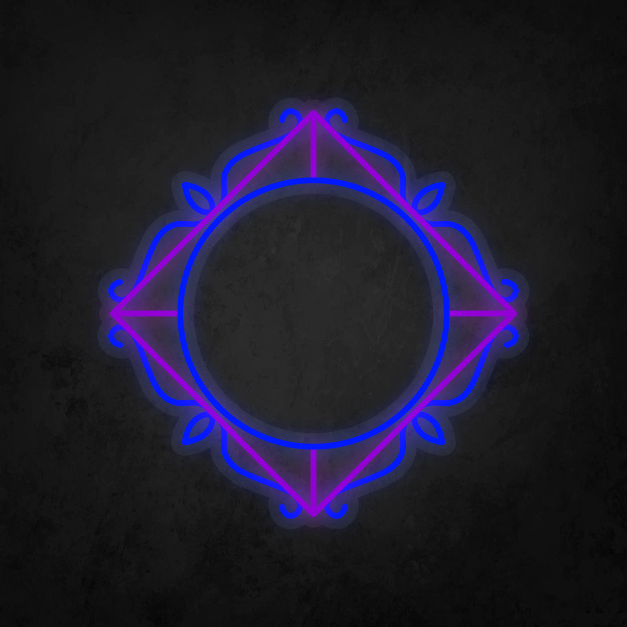 LED Neon Sign - Antique Round Frame 15x15