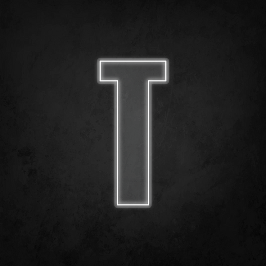 LED Neon Sign - Alphabet - T - XL Size