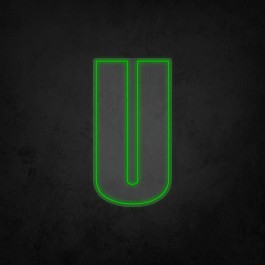 LED Neon Sign - Alphabet - U - XL Size