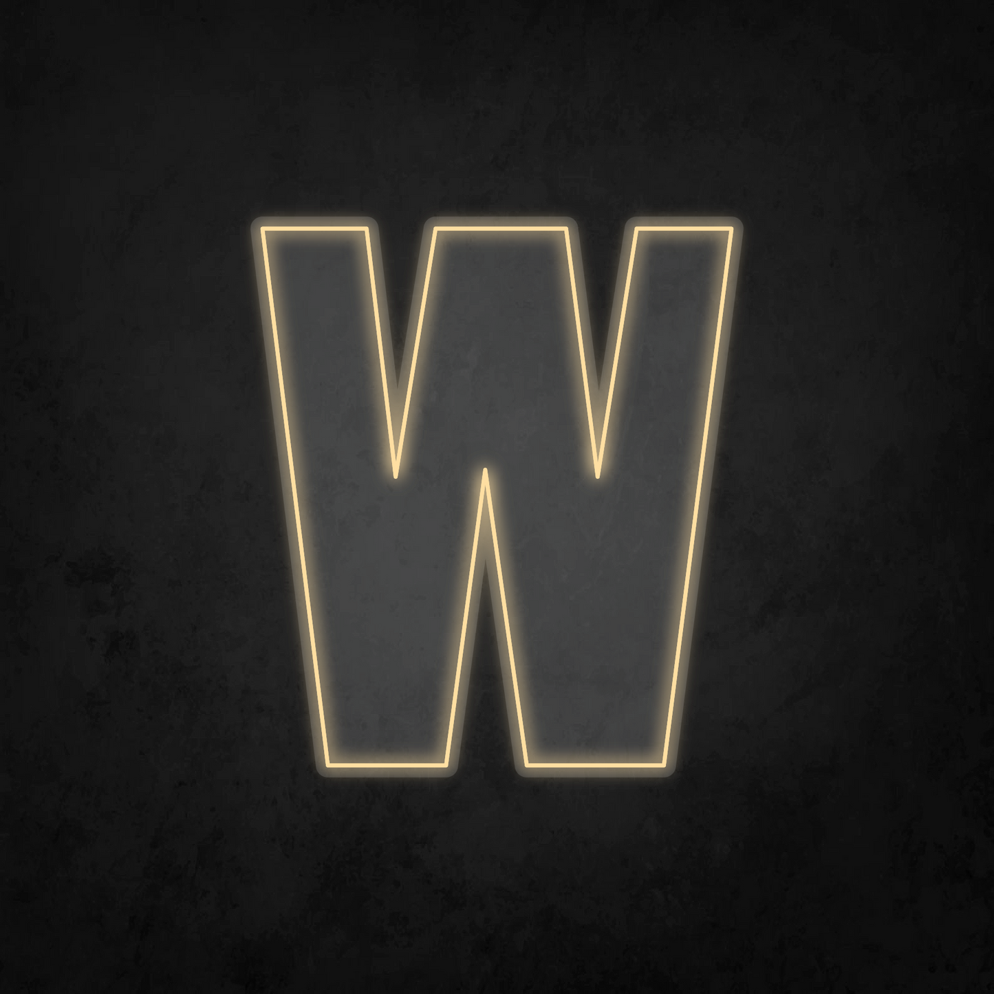 LED Neon Sign - Alphabet - W - XL Size