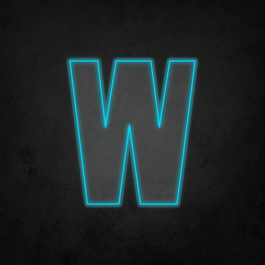 LED Neon Sign - Alphabet - W - XL Size
