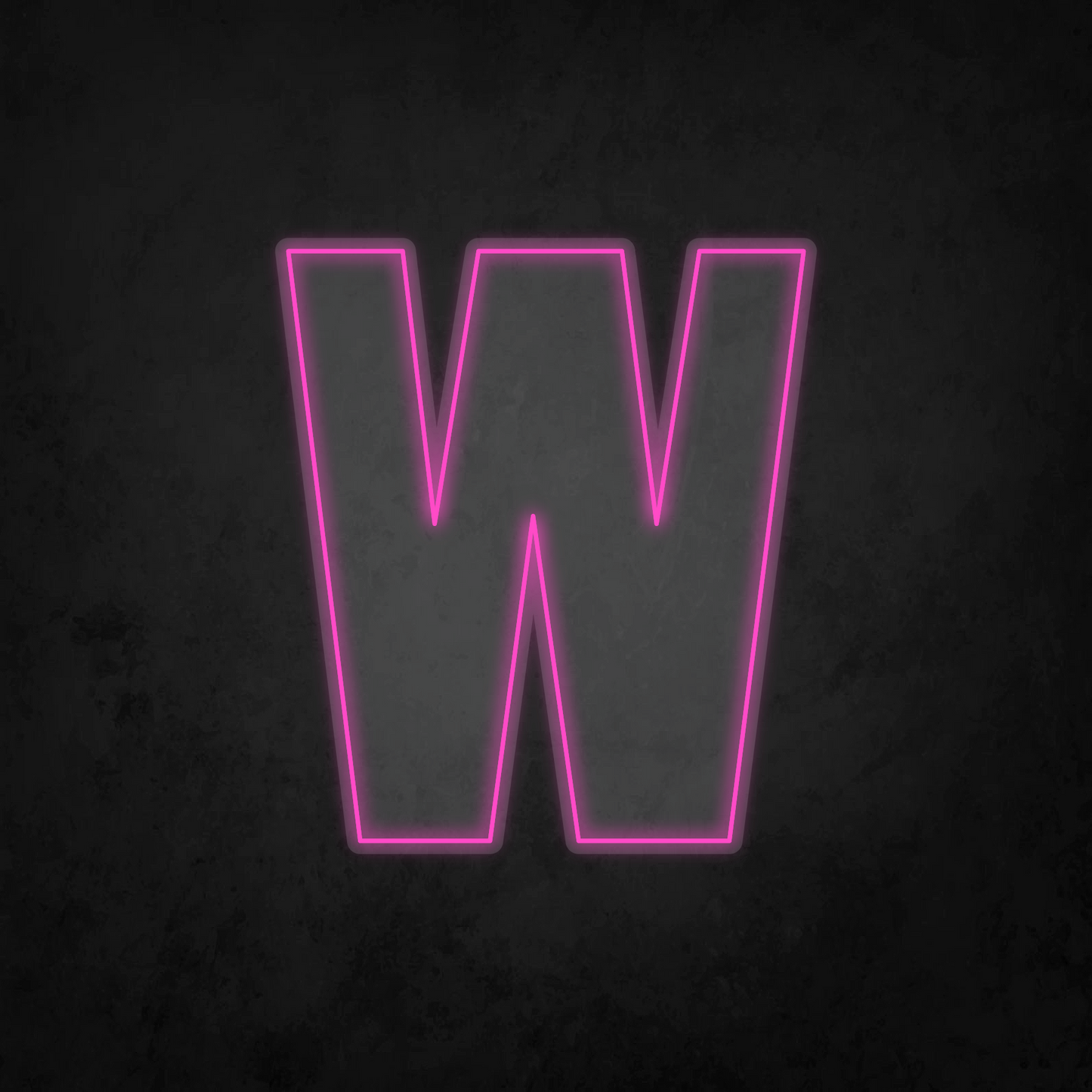 LED Neon Sign - Alphabet - W - XL Size