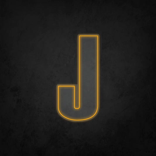 LED Neon Sign - Alphabet - J - XL Size
