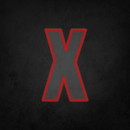 LED Neon Sign - Alphabet - X - XL Size
