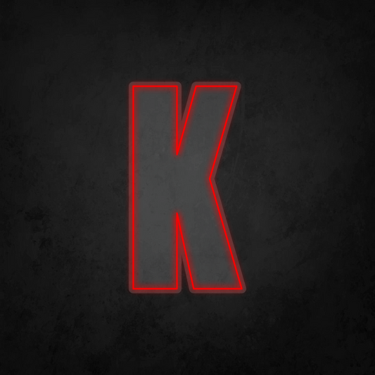 LED Neon Sign - Alphabet - K - XL Size