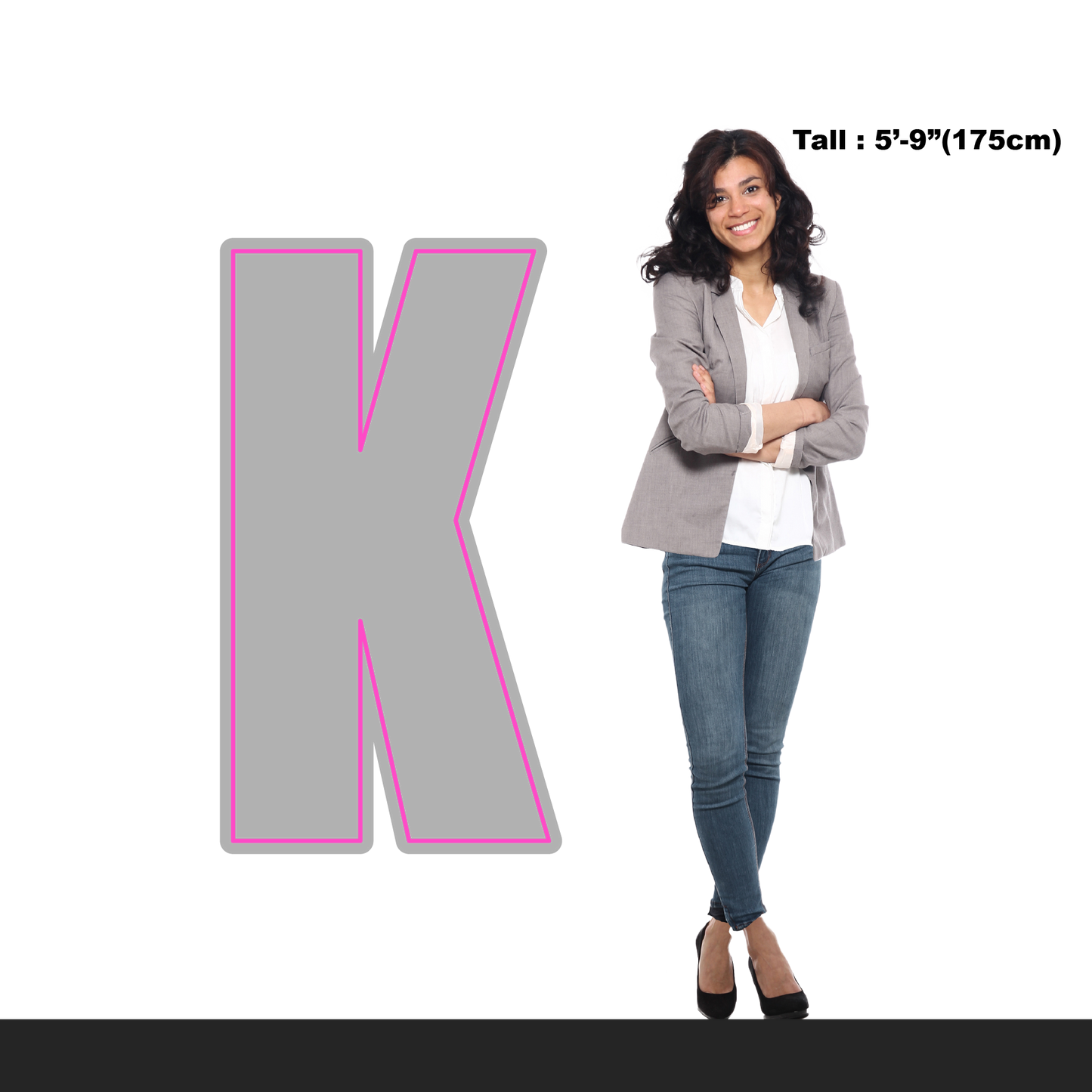 LED Neon Sign - Alphabet - K - XL Size