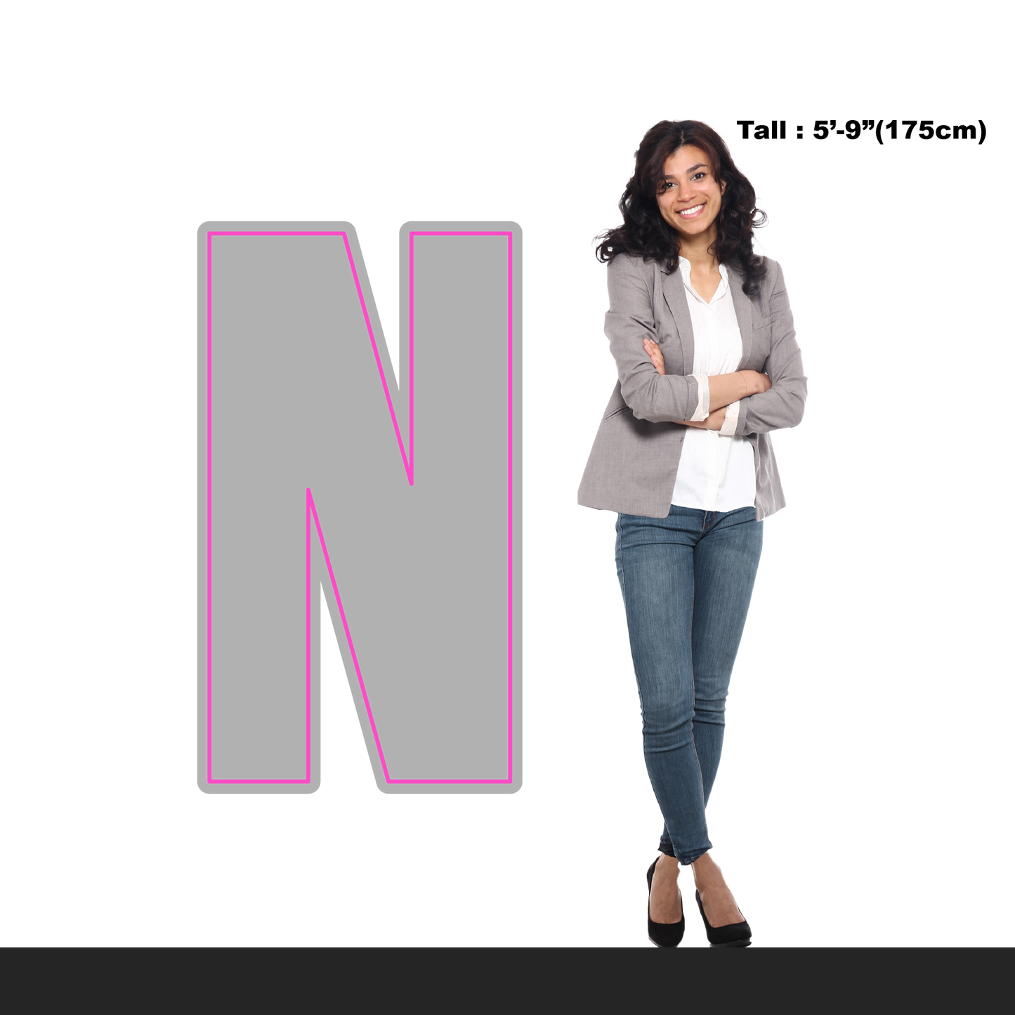LED Neon Sign - Alphabet - N - XL Size