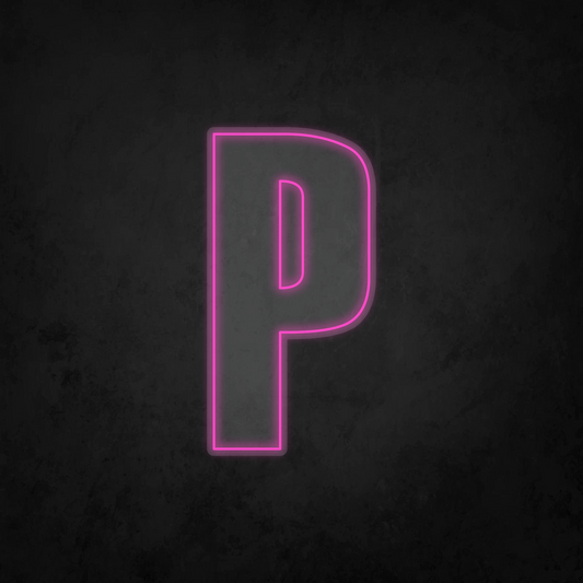 LED Neon Sign - Alphabet - P - XL Size