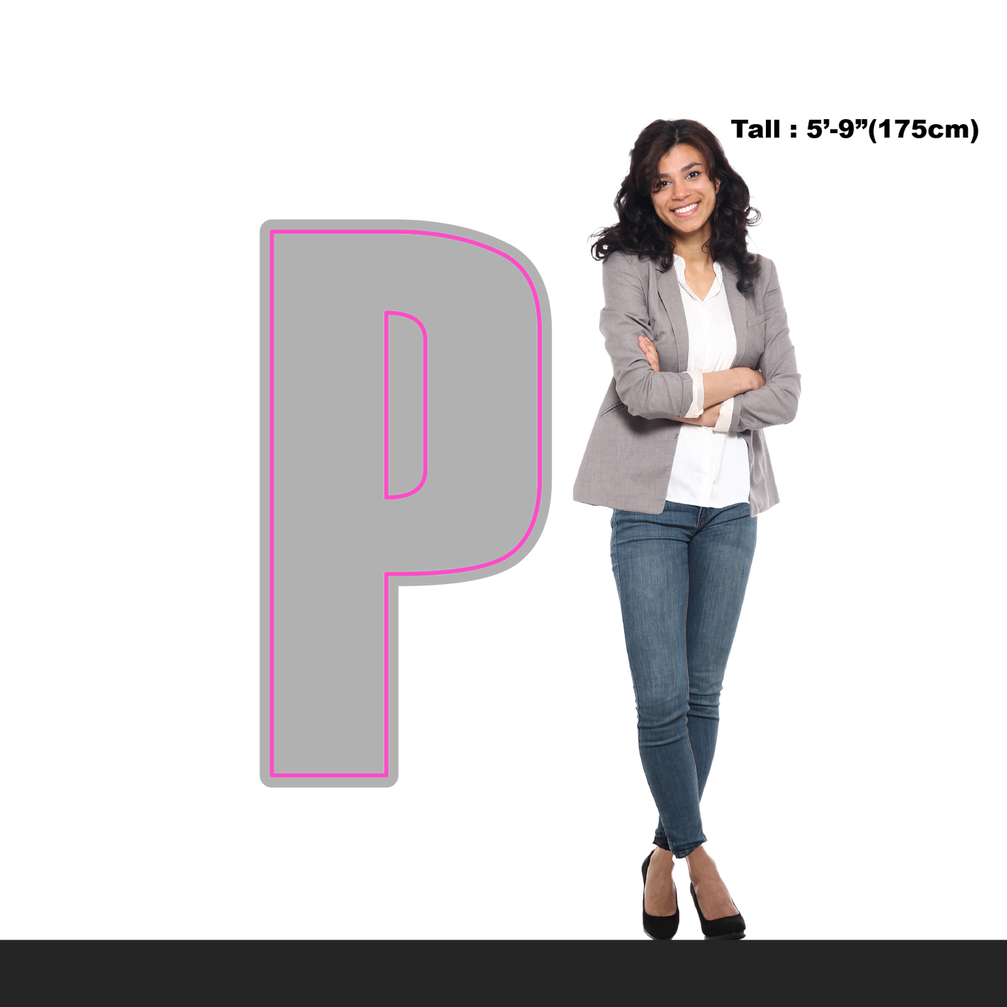 LED Neon Sign - Alphabet - P - XL Size