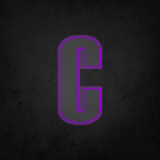 LED Neon Sign - Alphabet - C - XL Size