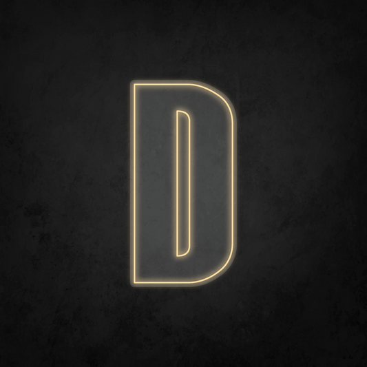 LED Neon Sign - Alphabet - D - XL Size