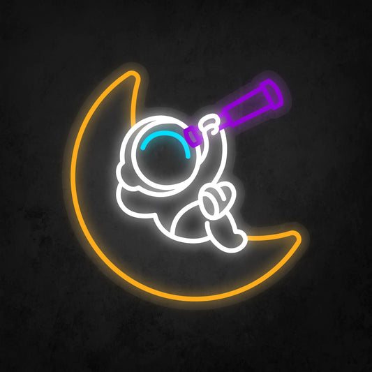 LED Neon Sign - Astronaut Relax on the Moon