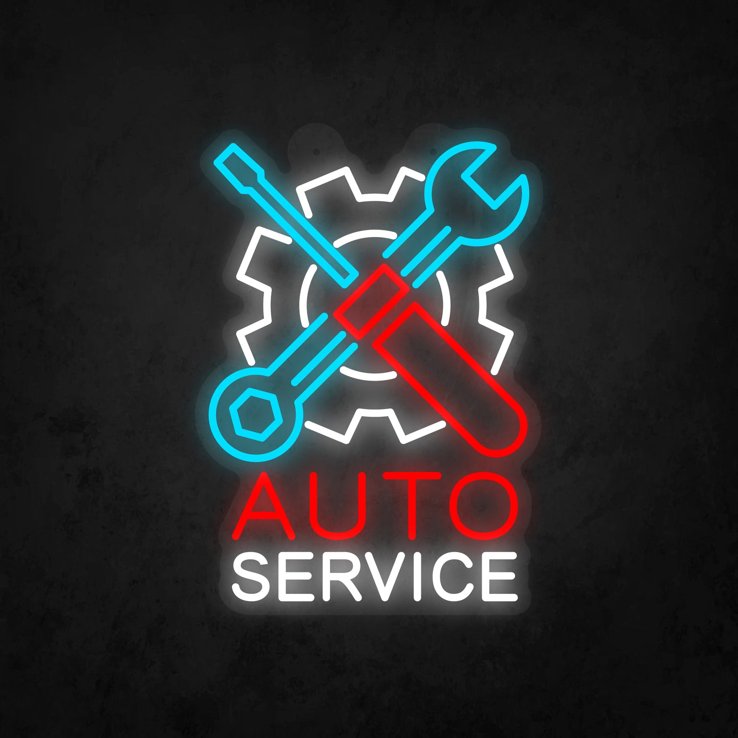 LED Neon Sign - Auto Service Sign for Window