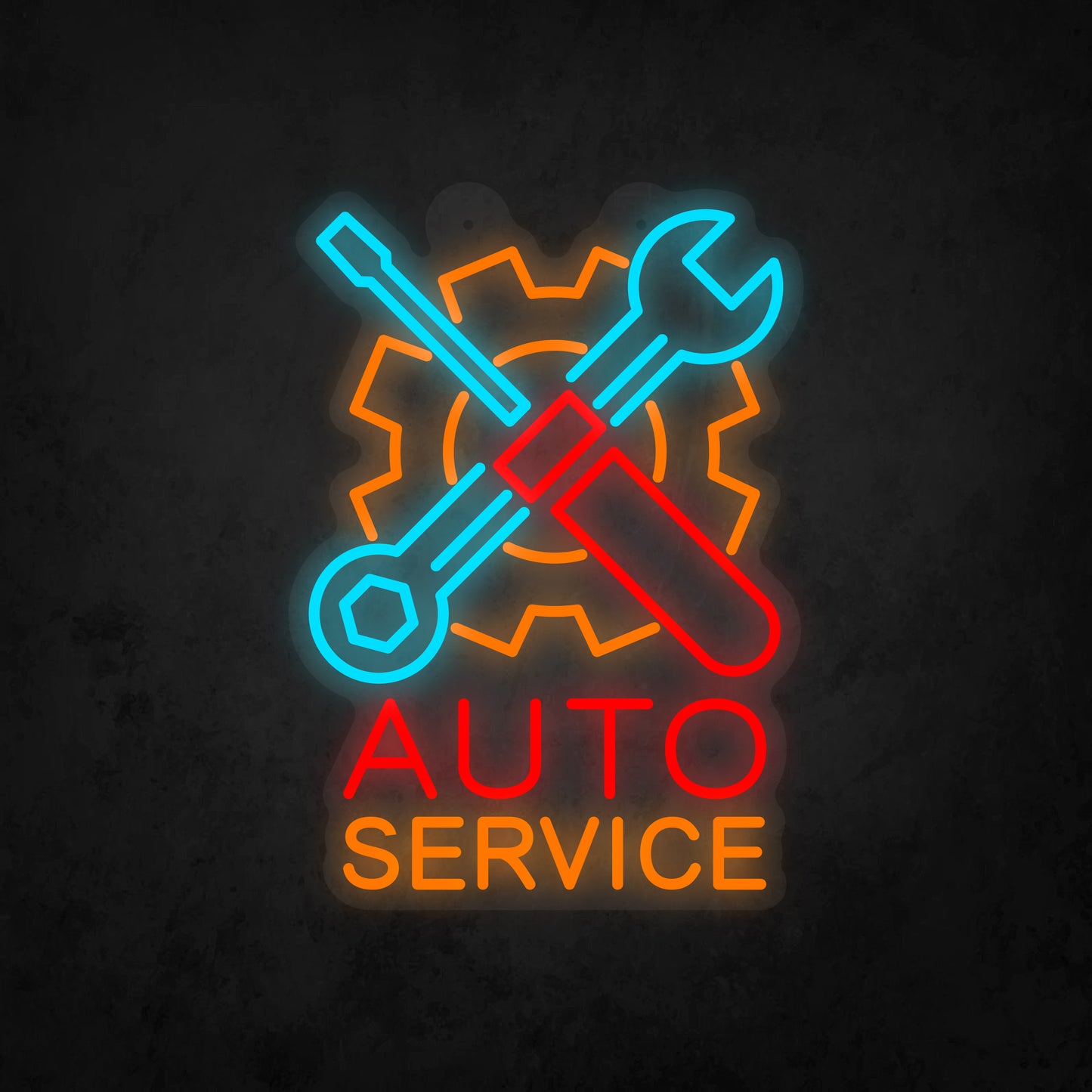 LED Neon Sign - Auto Service Sign for Window