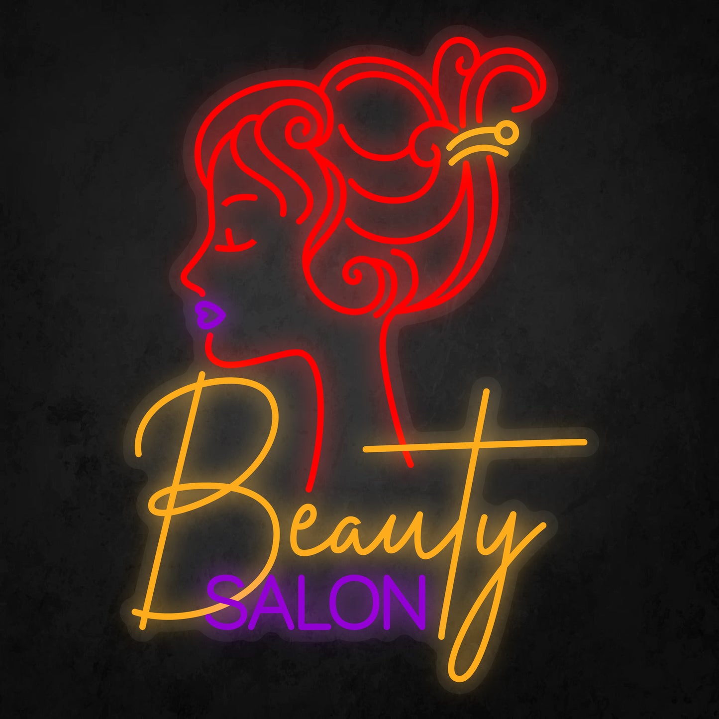 LED Neon Sign - Beauty Salon & Beauty Woman