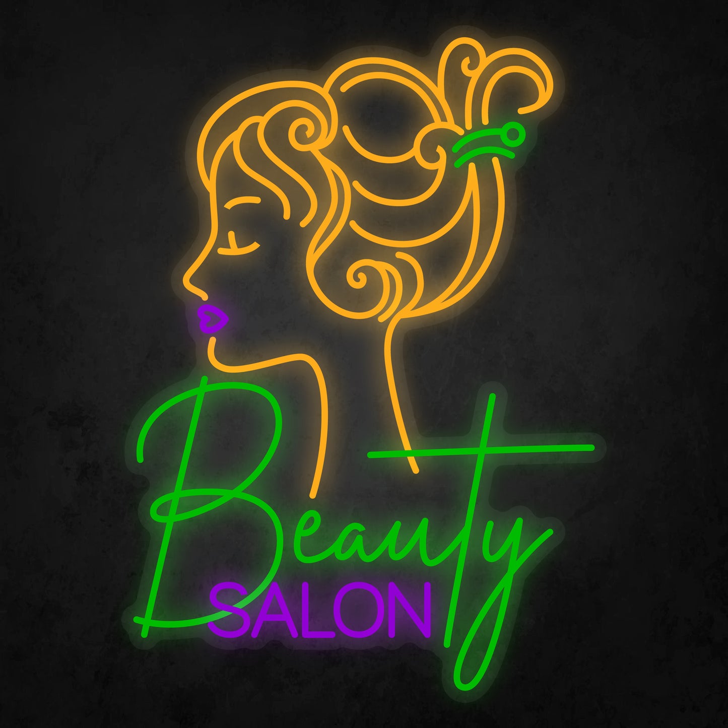LED Neon Sign - Beauty Salon & Beauty Woman