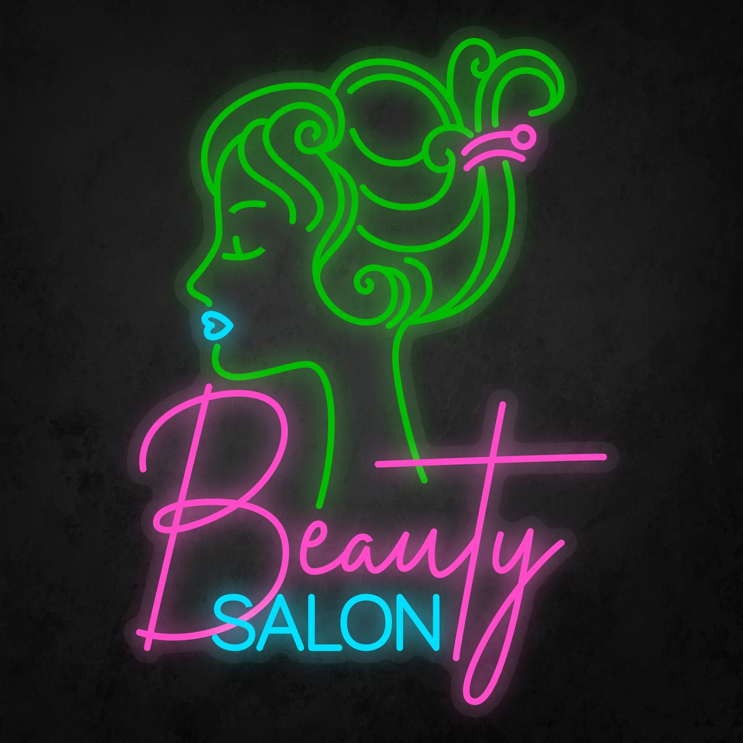 LED Neon Sign - Beauty Salon & Beauty Woman