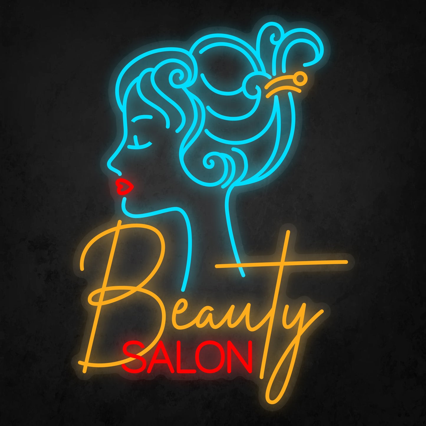 LED Neon Sign - Beauty Salon & Beauty Woman