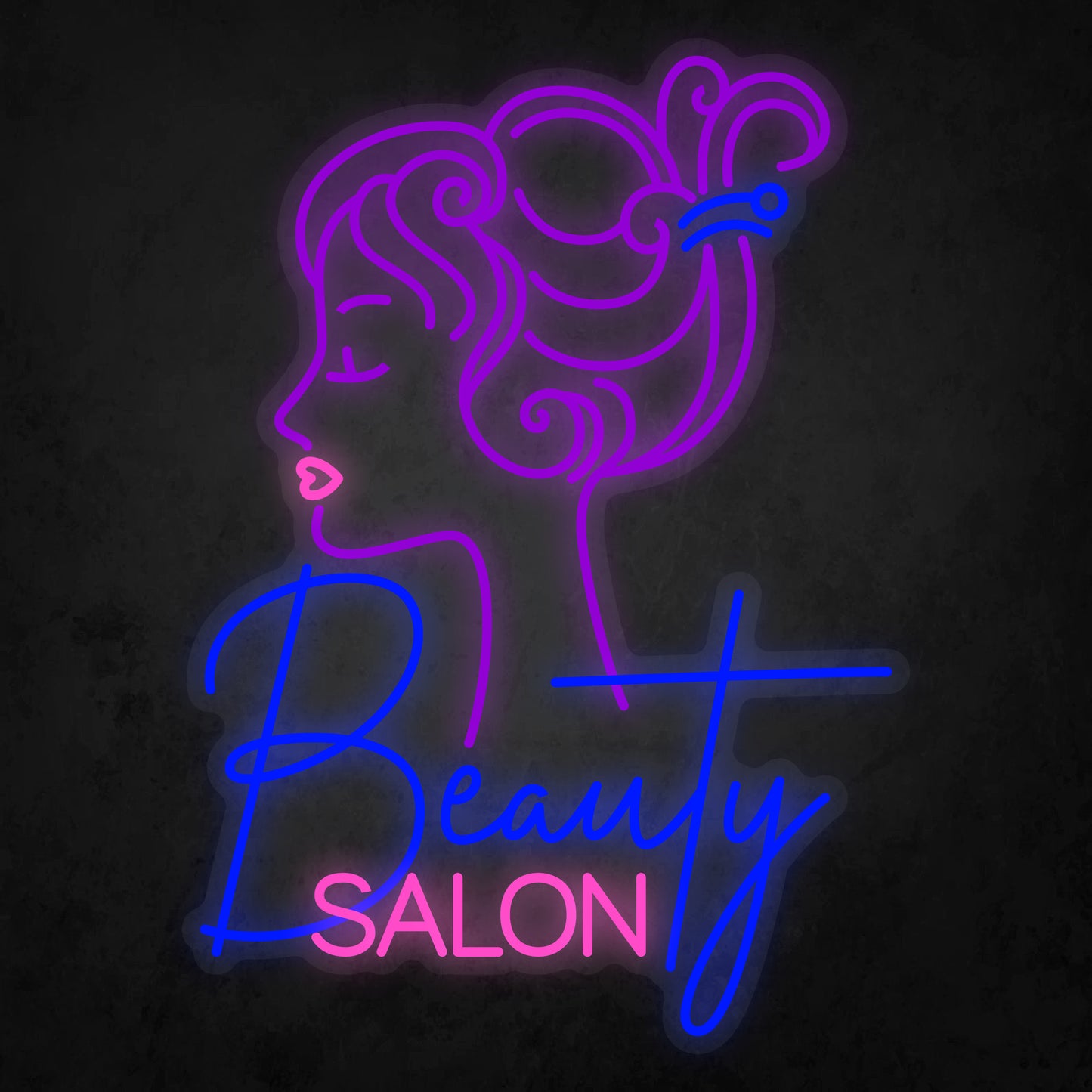 LED Neon Sign - Beauty Salon & Beauty Woman