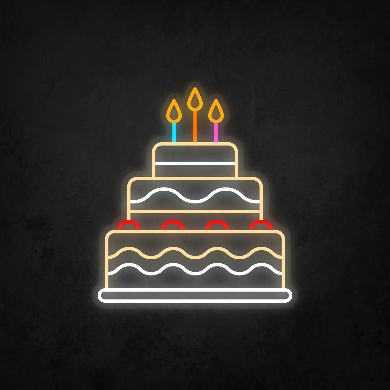 LED Neon Sign - Birthday Cake