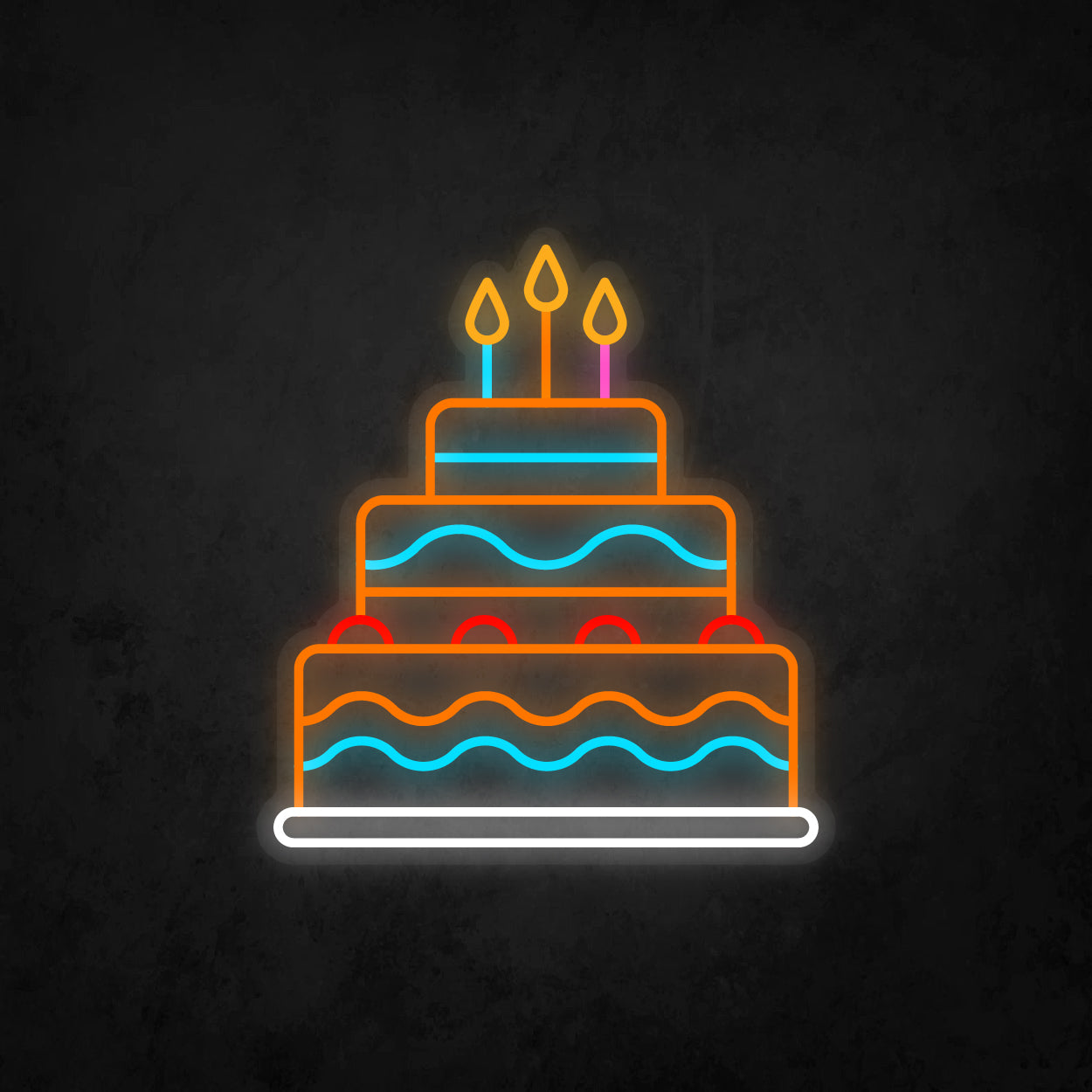 LED Neon Sign - Birthday Cake