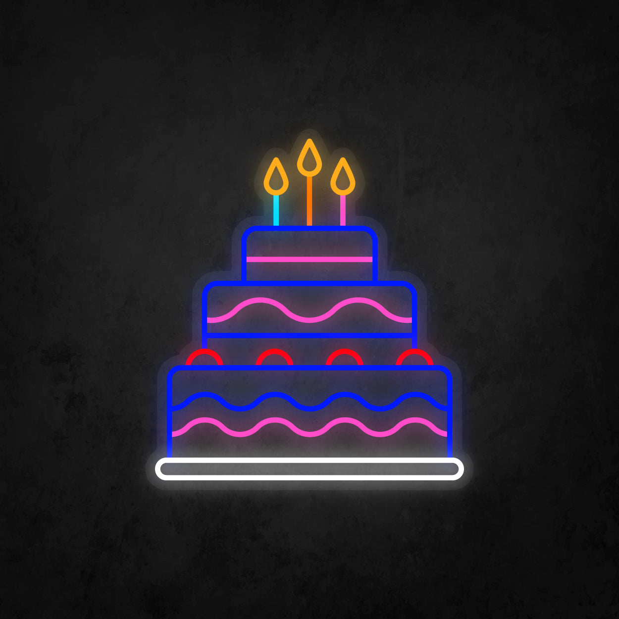 LED Neon Sign - Birthday Cake