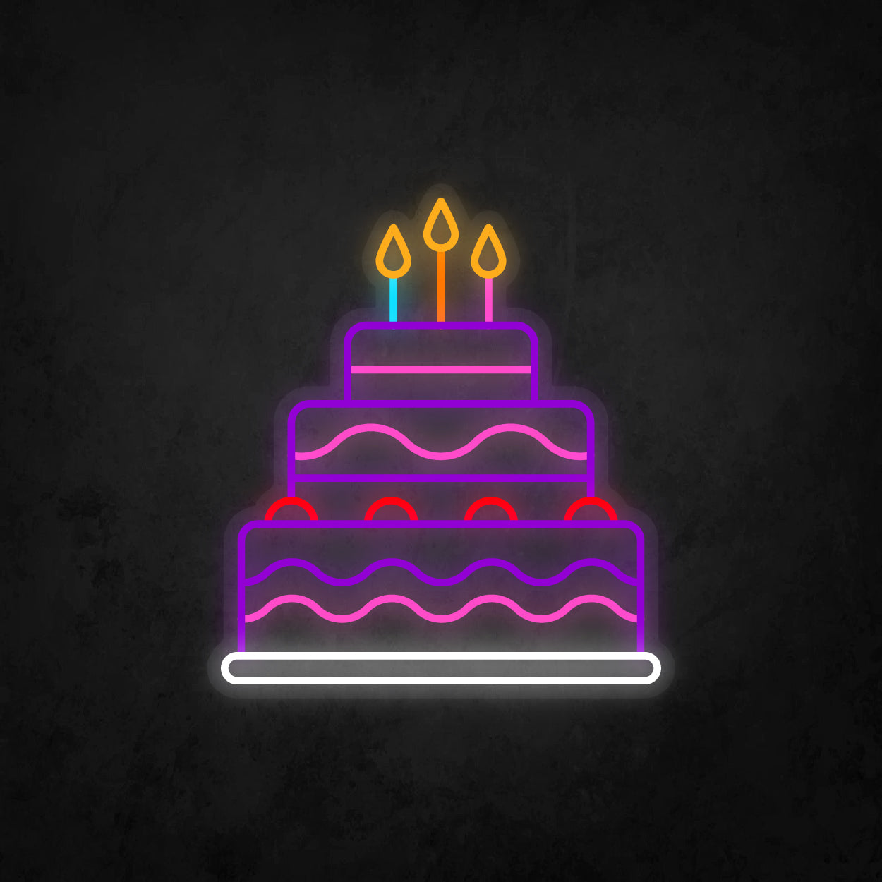 LED Neon Sign - Birthday Cake
