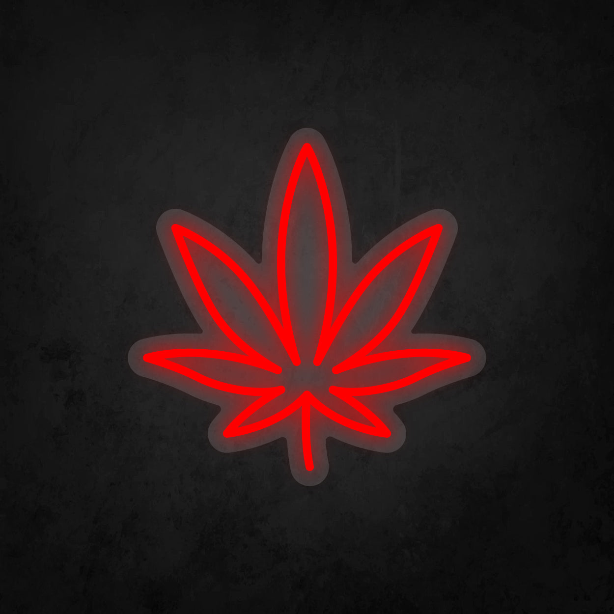 LED Neon Sign - Cannabis Leaf - Small - B