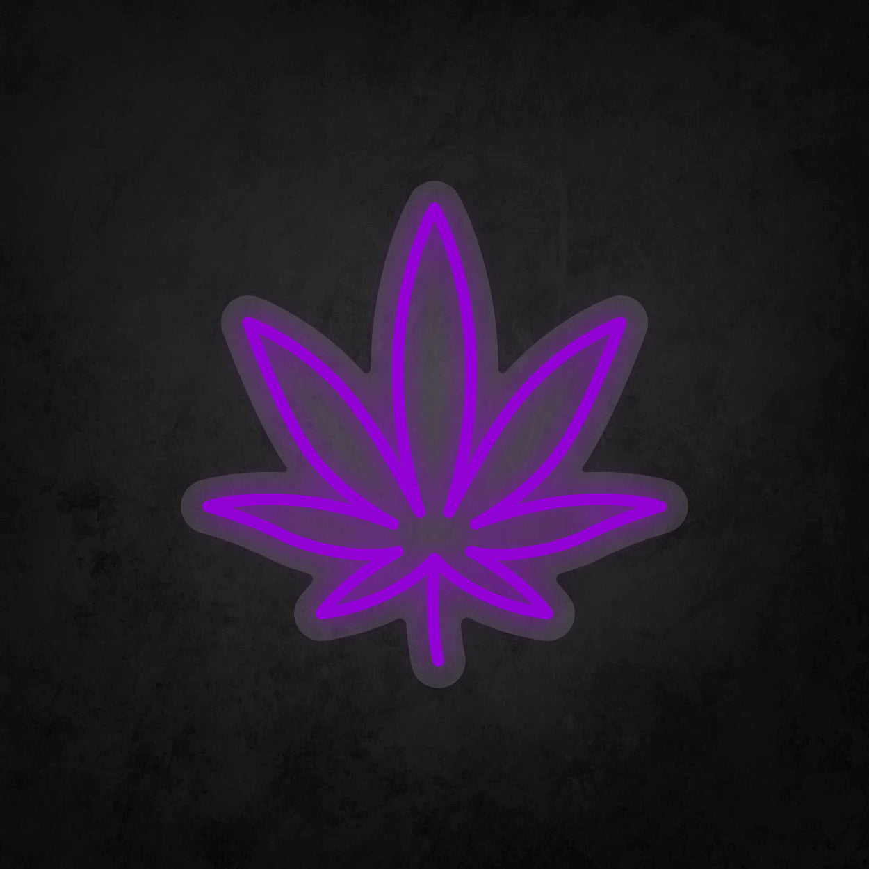 LED Neon Sign - Cannabis Leaf - Small - B