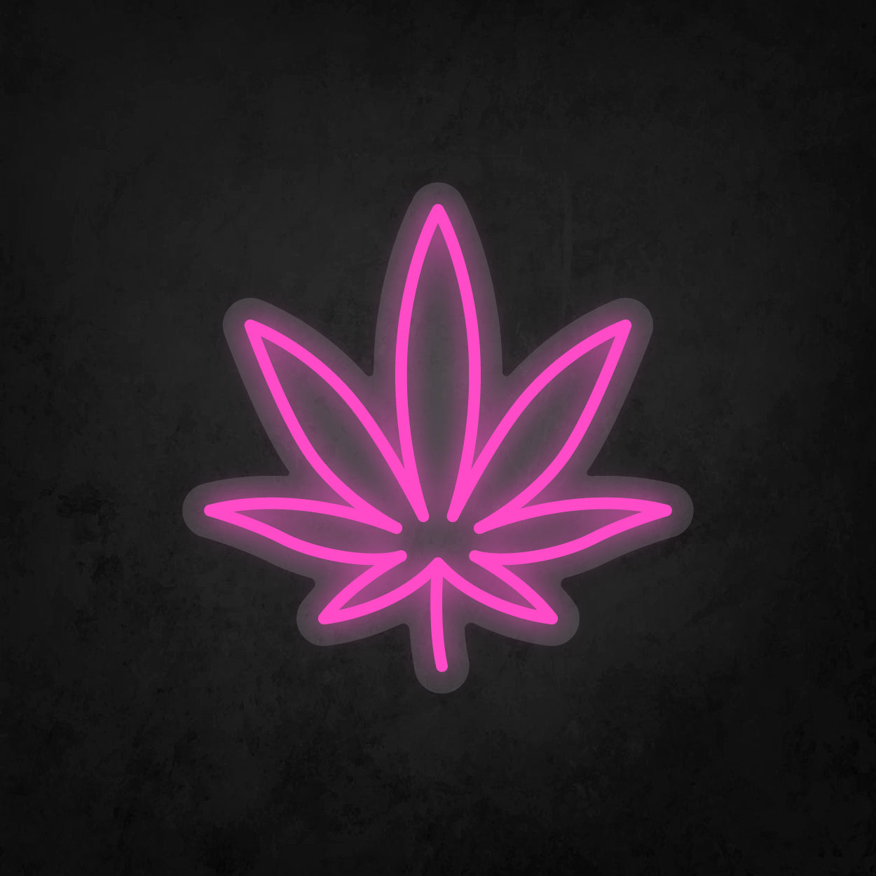 LED Neon Sign - Cannabis Leaf - Small - B
