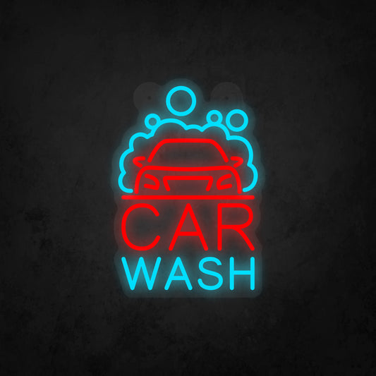 LED Neon Sign - Car Wash Sign for Window