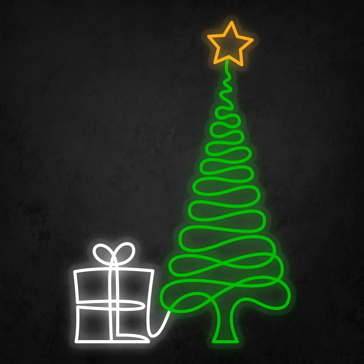 LED Neon Sign - Christmas Tree & Gift