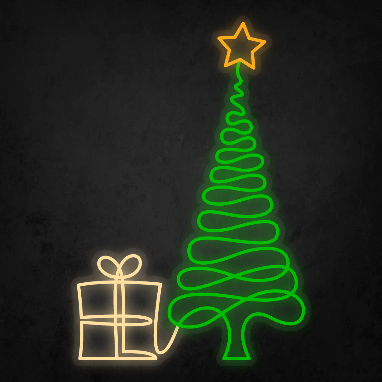 LED Neon Sign - Christmas Tree & Gift