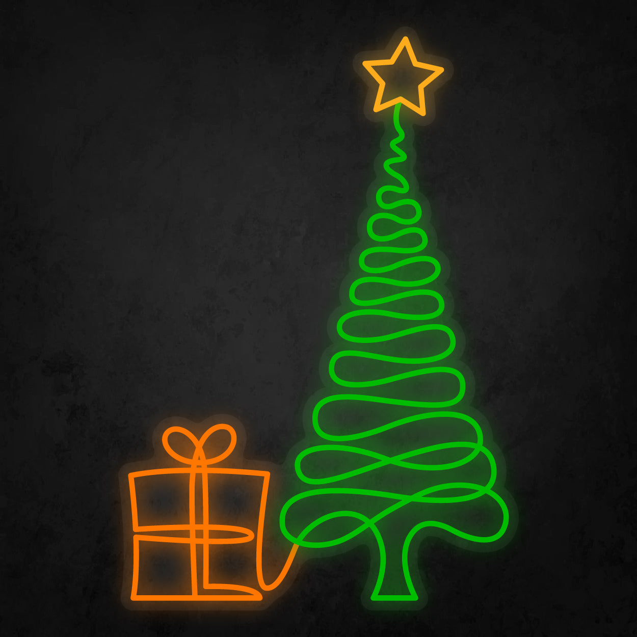 LED Neon Sign - Christmas Tree & Gift