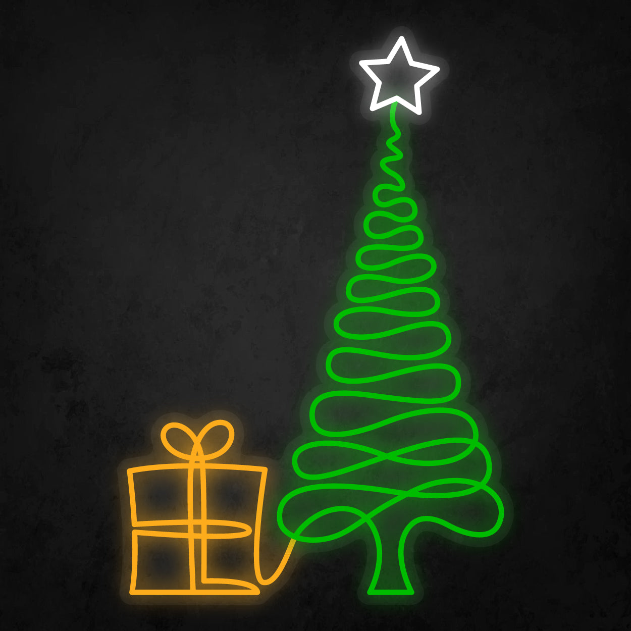 LED Neon Sign - Christmas Tree & Gift