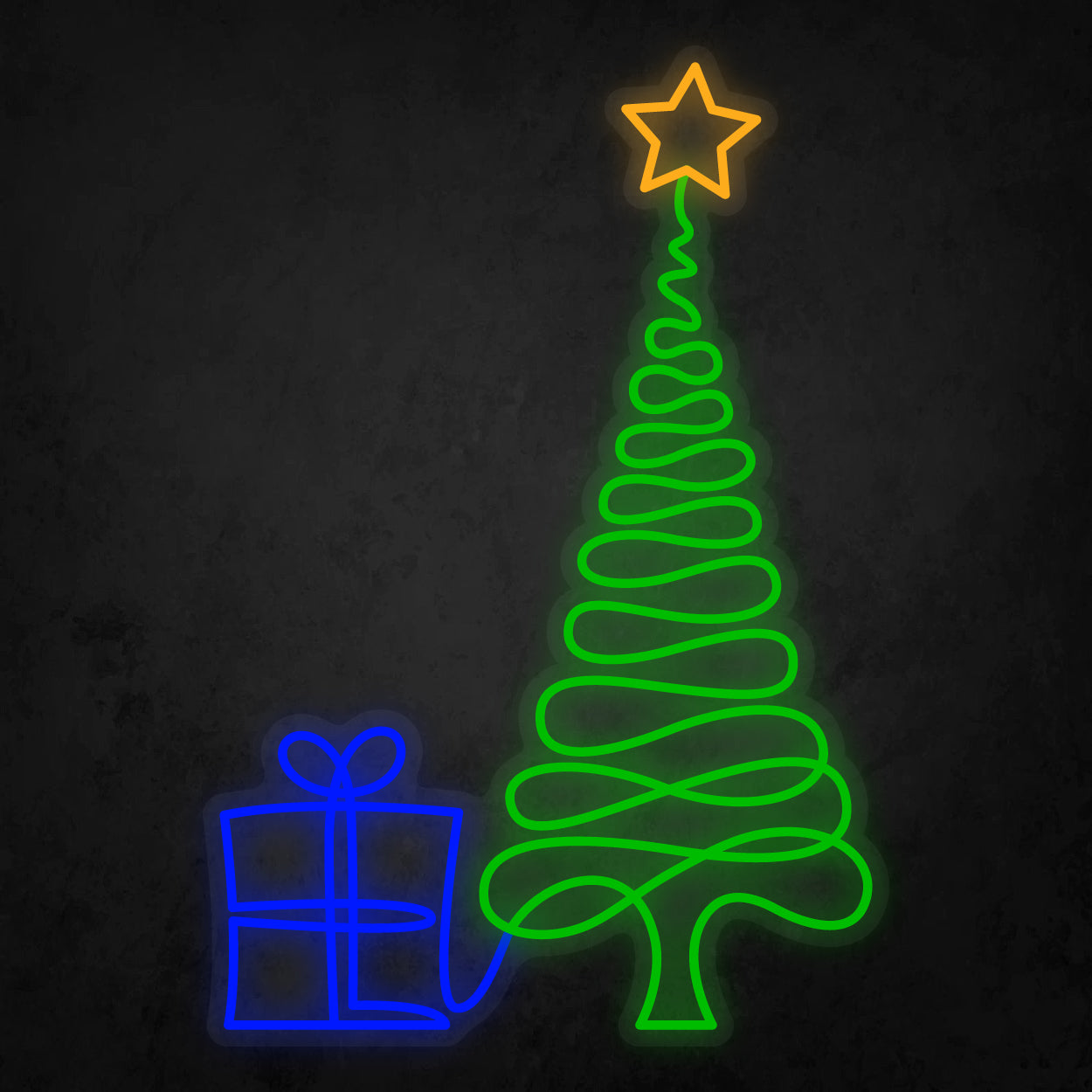 LED Neon Sign - Christmas Tree & Gift