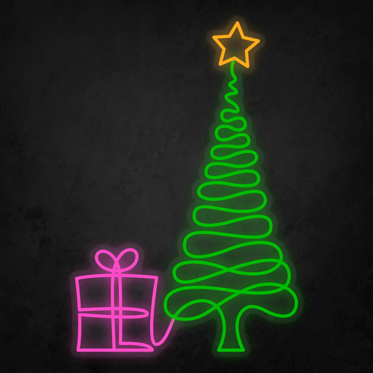 LED Neon Sign - Christmas Tree & Gift