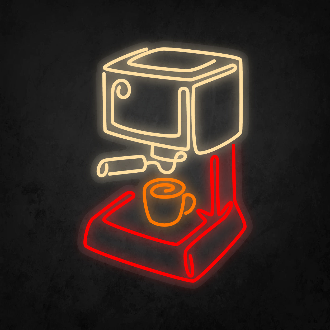 LED Neon Sign - Coffee Port Espresso Machine