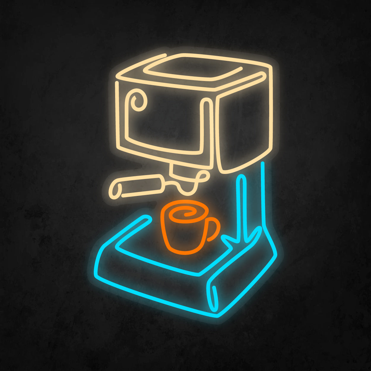 LED Neon Sign - Coffee Port Espresso Machine